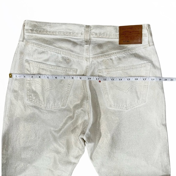Levi’s Women Jeans Size 29 Coated 501 90s Premium Jeans in White Y2K NWOT - Picture 9 of 14